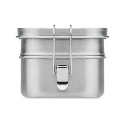 Pudełko na lunch stalowe 2 komory 1200 ml DOUBLE CHAN - Srebrny Mat (MO6212-16)