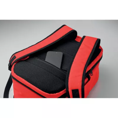 Plecak kabinowy z RPET na laptop 15" FLYSAFE - Czerwony (MO2840-05)