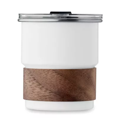Kubek stalowy ze słomką 260 ml MATE - Bialy (MO2423-06)