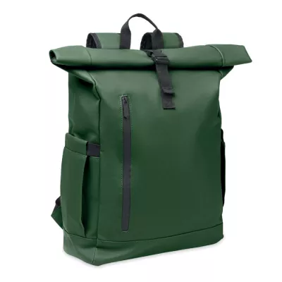 Plecak rolltop na laptop RPET 600D BANGKOK ROLL - Ciemnozielony (MO2643-60)