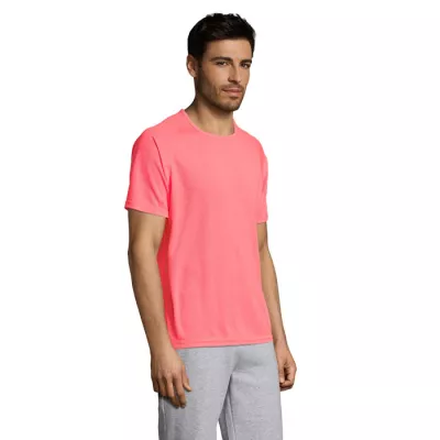 Koszulka sportowa męska raglan 140 g/m² Sol's SPORTY - Neon Coral (S11939-NC)