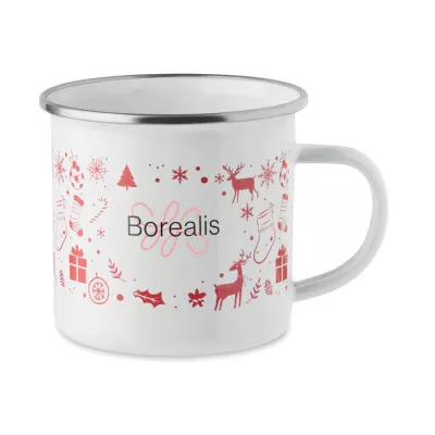 Kubek emaliowany świąteczny 300 ml SEASOMEL - Bialy (CX1595-06)