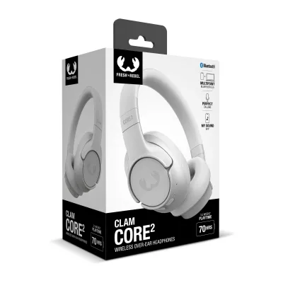 Fresh 'n Rebel Clam Core 2 Bezprzewodowe Słuchawki Over-Ear - jasnoszary (LT49748-N0062)