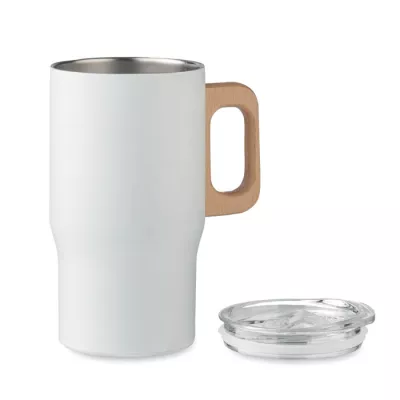Kubek termiczny ze stali z recyklingu 350 ml TUMBOO - Bialy (MO2499-06)