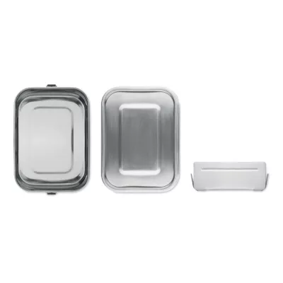 Lunchbox stalowy z przegródką 1200 ml SAO - Srebrny Mat (MO6671-16)