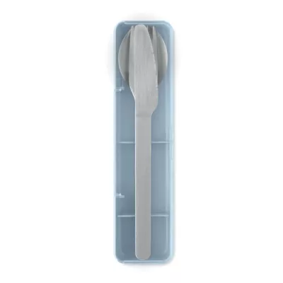 Zestaw sztućców stalowych w etui MESTECK - Baby Blue (MO2677-66)