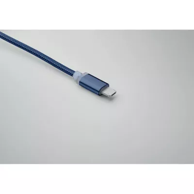 Kabel do ładowania 4 w 1 z brelokiem BLUE - Francuski Granat (MO2141-85)