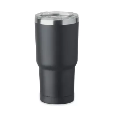 Kubek termiczny ze stali z recyklingu 500 ml SUM - Czarny (MO2597-03)