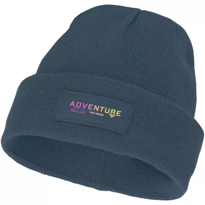 Czapka typu beanie Boreas z naszywką - Hale Blue (38676550)