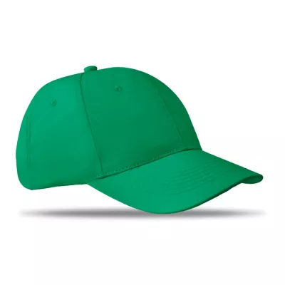 Czapka z daszkiem bawełniana 160 g/m² BASIE APOLLO - Zielony (MO8834-09)