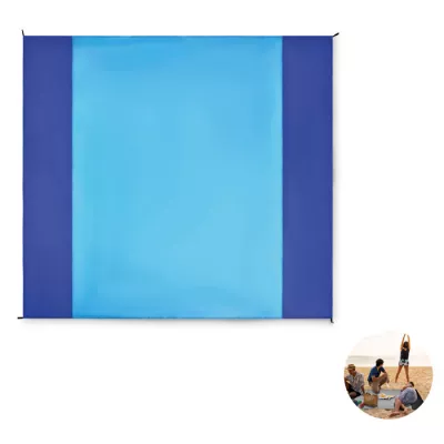 Mata plażowa duża z poliestru 200x210 cm NOSAND - Turkusowy (MO2882-12)