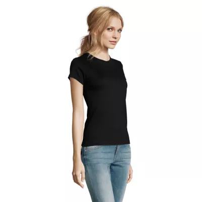 Koszulka damska 190 g/m² Sol's IMPERIAL WOMEN - Deep Black (S11502-DB)