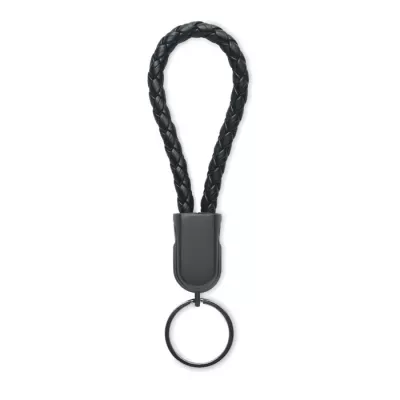 Brelok z kablem USB-C 60W FAULETI LOOP - Czarny (MO2647-03)