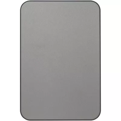 Powerbank Avis 5000 mAh z recyklingowanego aluminium posiadającego certyfikację RCS, z wbudowanym magnesem  - Gun metal (12444382)