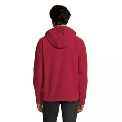 Softshell męski z kapturem 340 g/m² Sol's REPLAY MEN - Pepper Red (S46602-PE)