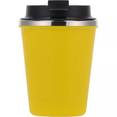 Kubek termiczny 350 ml z powłoką z recyklingu METODY - żółty (8496208)