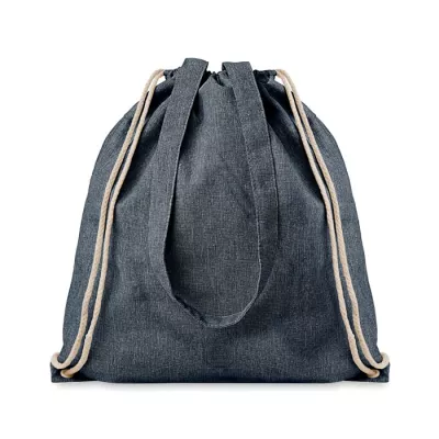 Torba ze sznurkiem z recyklingu 140 g/m² MOIRA DUO - Niebieski (MO9603-04)
