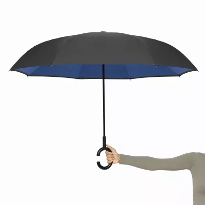 Parasol FLIPPED - czarny, niebieski (56-0103370)