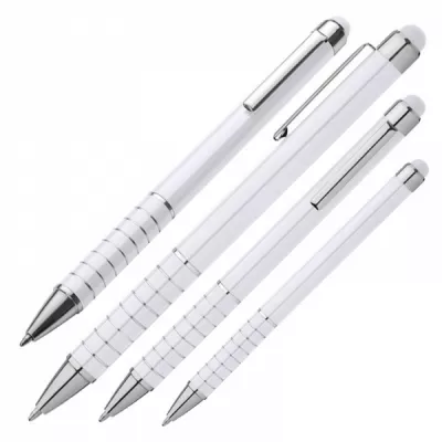 Długopis metalowy touch pen LUEBO - biały (041806)