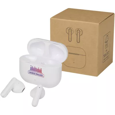 Altais zestaw słuchawkowy True Wireless z technologią Bluetooth® z tworzyw sztucznych pochodzących z recyklingu - Biały (12448101)