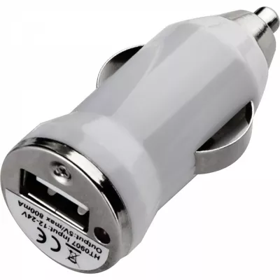 Zestaw podróżny power bank 2200 mAh i wtyczki JUSTIN - biały (2008106)