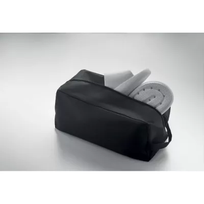 Worek na buty z RPET 600D z zamkiem SHOETOGO - Czarny (MO2977-03)