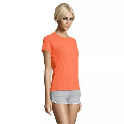 Koszulka sportowa damska 140 g/m² Sol's SPORTY WOMEN - Neonowy Pomarańczowy (S01159-NO)