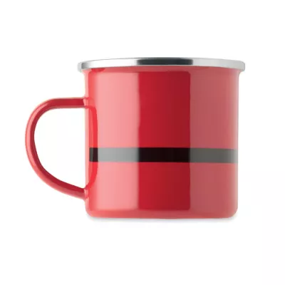 Kubek emaliowany Mikołaj 300 ml SANTAMEL - Czerwony (CX1596-05)