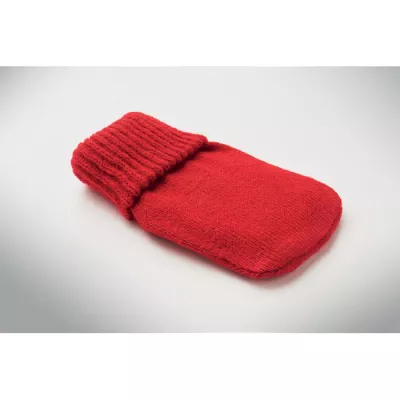 Ogrzewacz do rąk w dzianinowym pokrowcu WARMMUFF - Czerwony (MO2667-05)