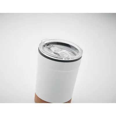 Kubek termiczny 300 ml z korkową podstawką NOMU - Srebrny Mat (MO2187-16)