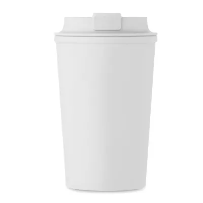 Kubek dwuścienny z PLA 350 ml BEIBAKU - Bialy (MO2310-06)