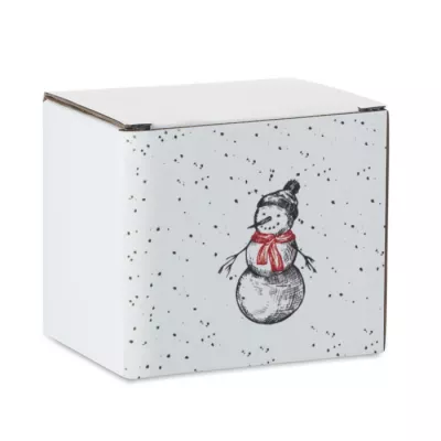 Kubek ceramiczny świąteczny 300 ml FESTIMUG - Czarny/Czerwony (CX1571-83)