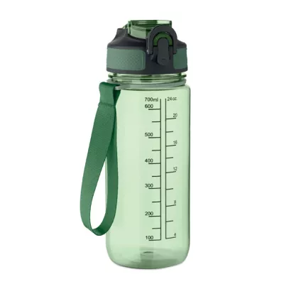 Butelka sportowa motywacyjna z RPET 700 ml ENKEL - Przezroczysty Zielony (MO2792-24)