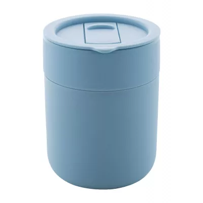 Ceramiczny kubek podróżny pokryty silikonem Liberica 300 ml - jasnoniebieski (AP800549-06V)