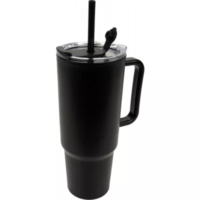 Kubek ze słomką XXL 1200 ml TEODORA - czarny (8468603)