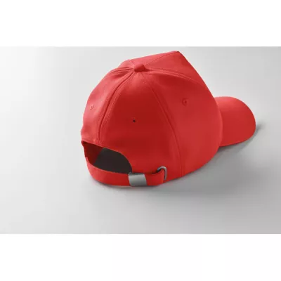 Czapka z daszkiem 5-panelowa RPET 210 g/m² SENGA - Czerwony (MO6831-05)