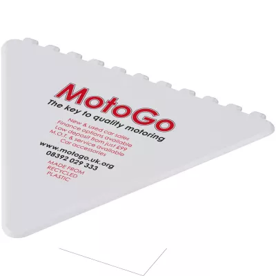 Frosty triangular recycled plastic ice scraper - Biały (21049801)