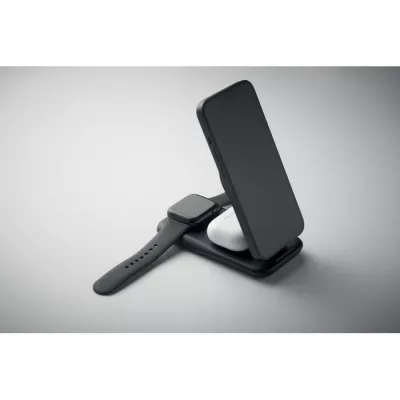 Stacja ładująca 3 w 1 magnetyczna 15W PENDOLESS - Czarny (MO2749-03)