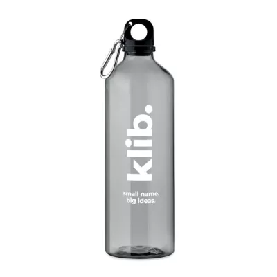 Butelka z RPET z karabińczykiem 750 ml MOSS RE750 - Przezroczysty Szary (MO2804-27)