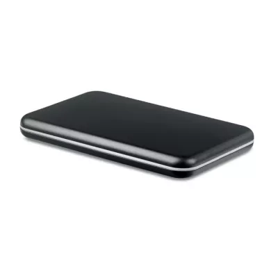 Powerbank solarny z aluminium 4000 mAh SOLARFLAT - Czarny (MO9075-03)