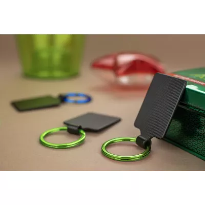 Brelok metalowy z grawerem w kolorze kółka COLORS - zielony (17929-05)