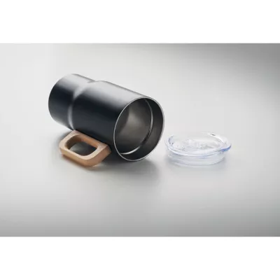 Kubek termiczny ze stali z recyklingu 350 ml TUMBOO - Czarny (MO2499-03)
