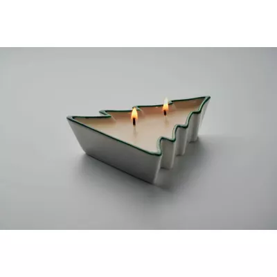 Świeca roślinna w porcelanowej choince 60 g HOLIFIR - Zielony (CX1542-09)