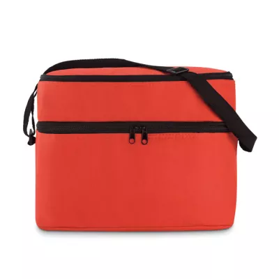 Torba termiczna z 2 przegrodami z poliestru 600D CASEY - Czerwony (MO8949-05)