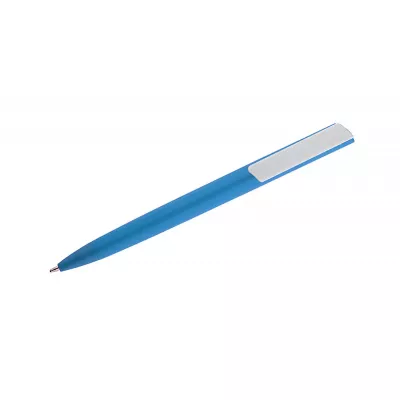 Długopis plastikowy z matową powłoką soft touchALEO - niebieski (19499-03)