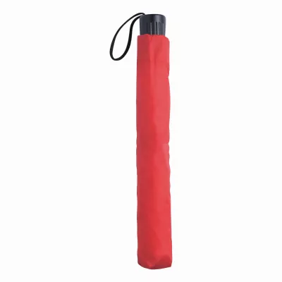 Parasol składany bez automatu REGULAR - biały, czerwony (56-0101111)
