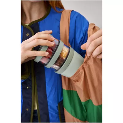 Mepal Ellipse 3-częściowy izolowany pojemnik na lunch o pojemności 500 ml + 2 x 200 ml - Zielony szałwiowy (11314361)
