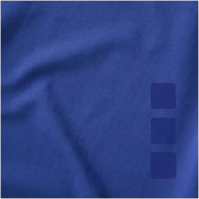 Męski T-shirt organiczny Ponoka z długim rękawem - Niebieski (38018-BLUE)