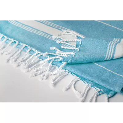 Ręcznik hammam bawełniany 90x170 cm 180 g/m² MALIBU - Turkusowy (MO9221-12)