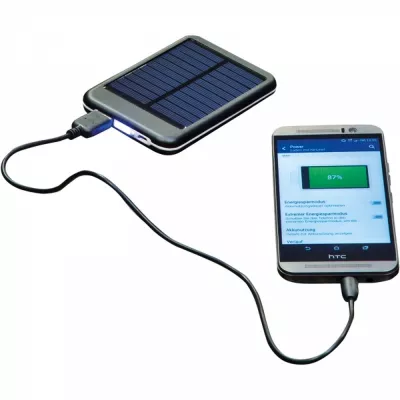 Power bank 4000 mAh solarny LEONARD - czarny (2355903)
